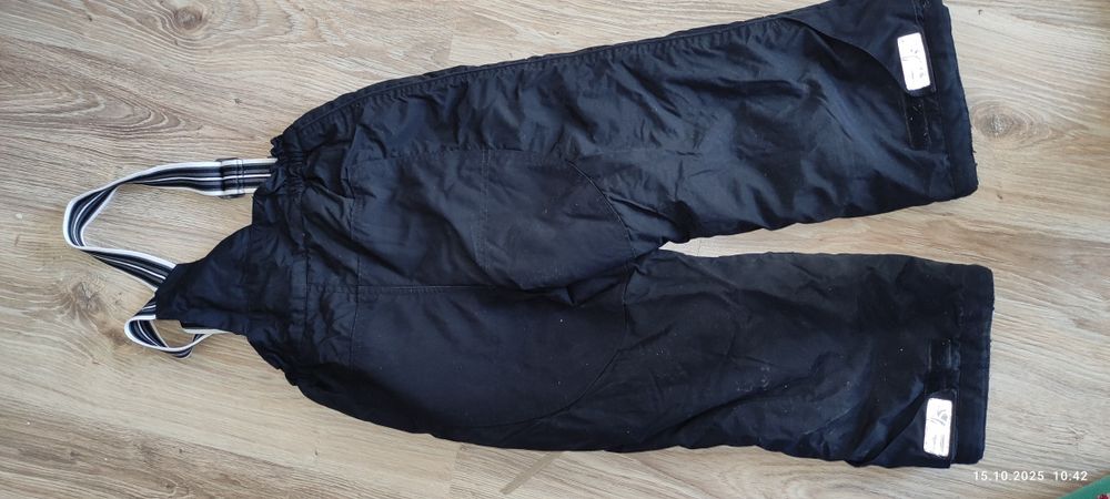 Spodnie zimowe śniegowe na szelkach h&m