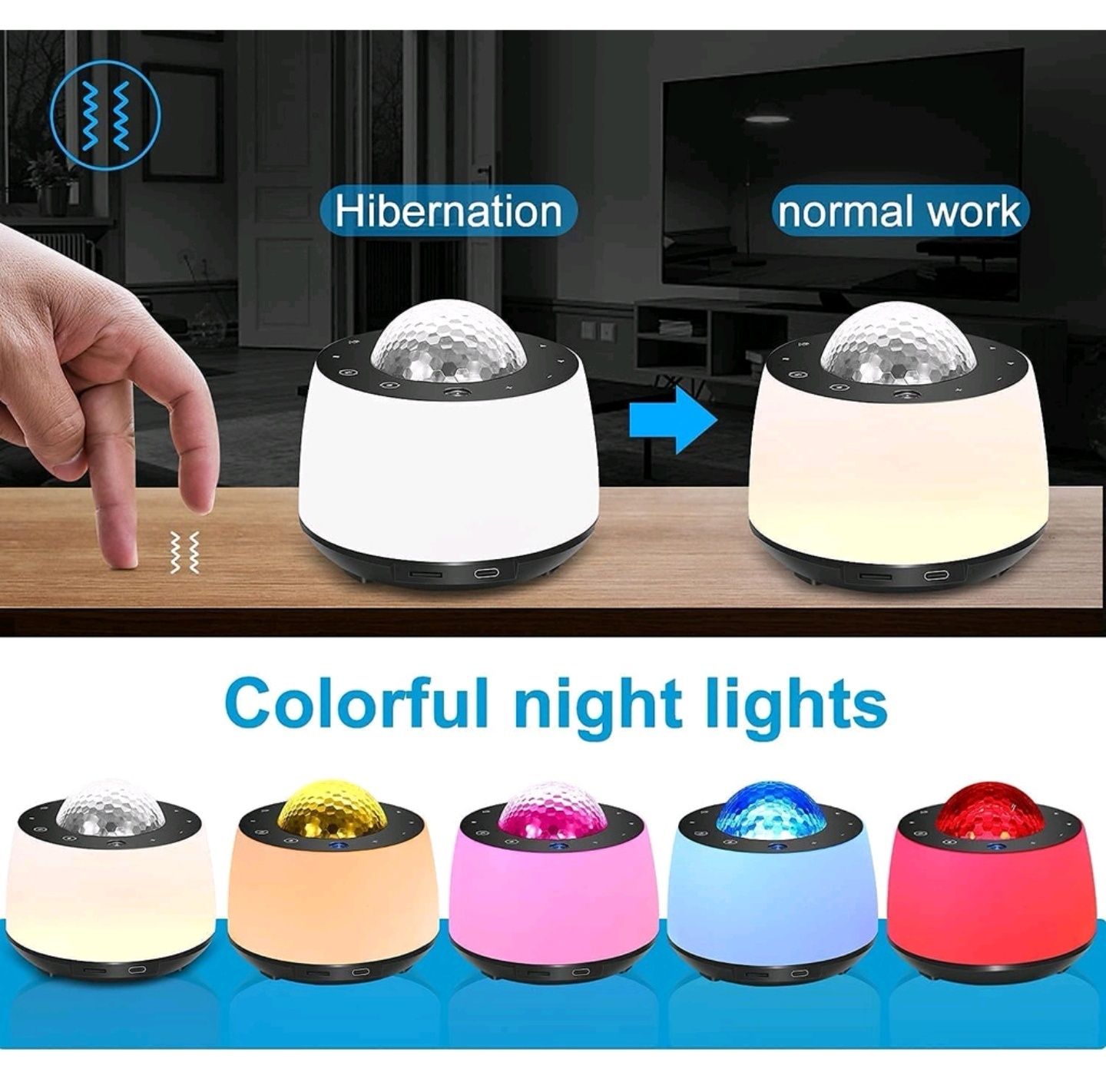 Projektor gwiazd 3d USB lampka nocna głośnik bluetooth pilot