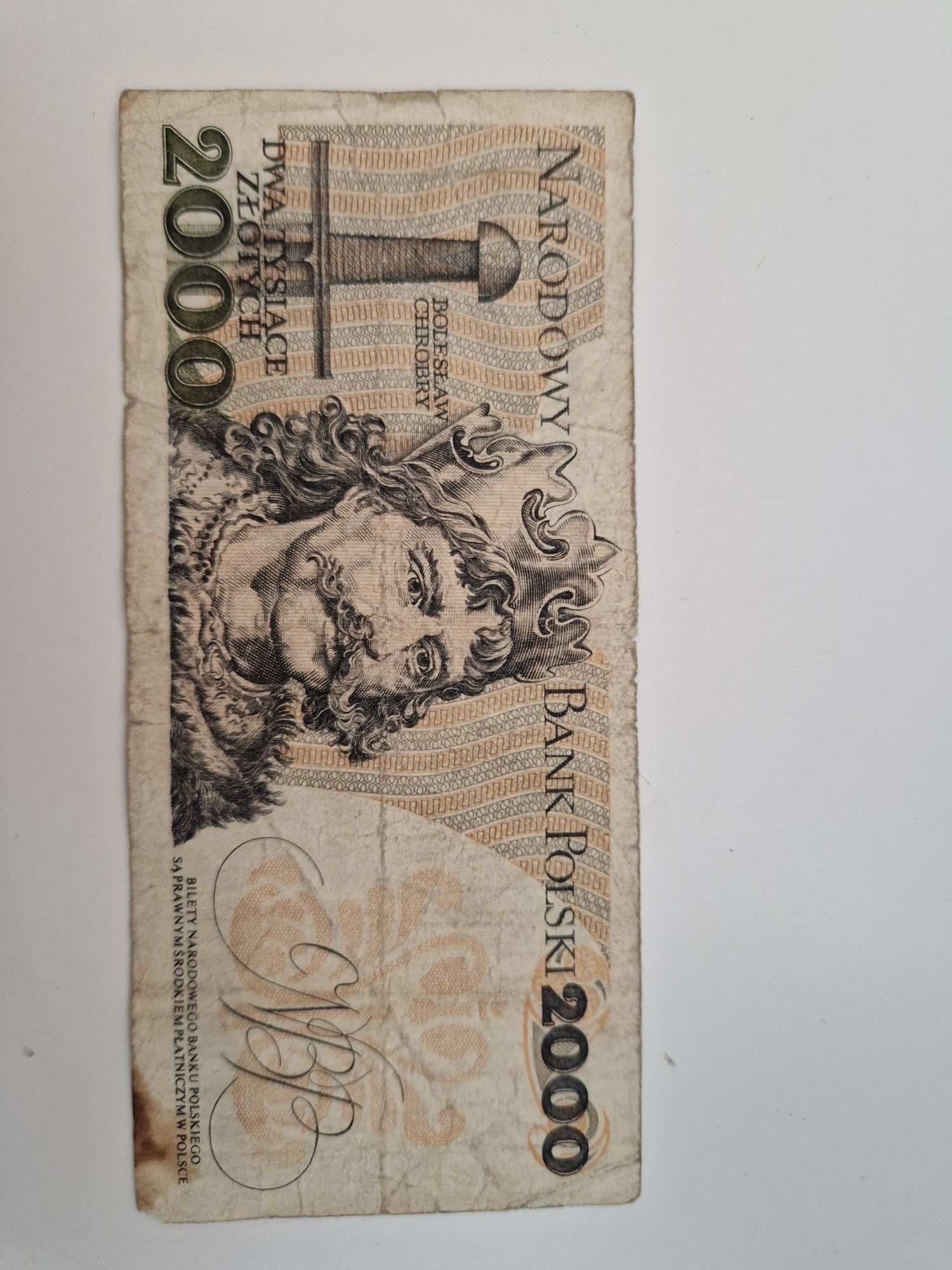 Banknot 2000zł rok 1982 Mieszko I Boleslaw Chrobry