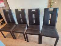 4 krzesła brązowe