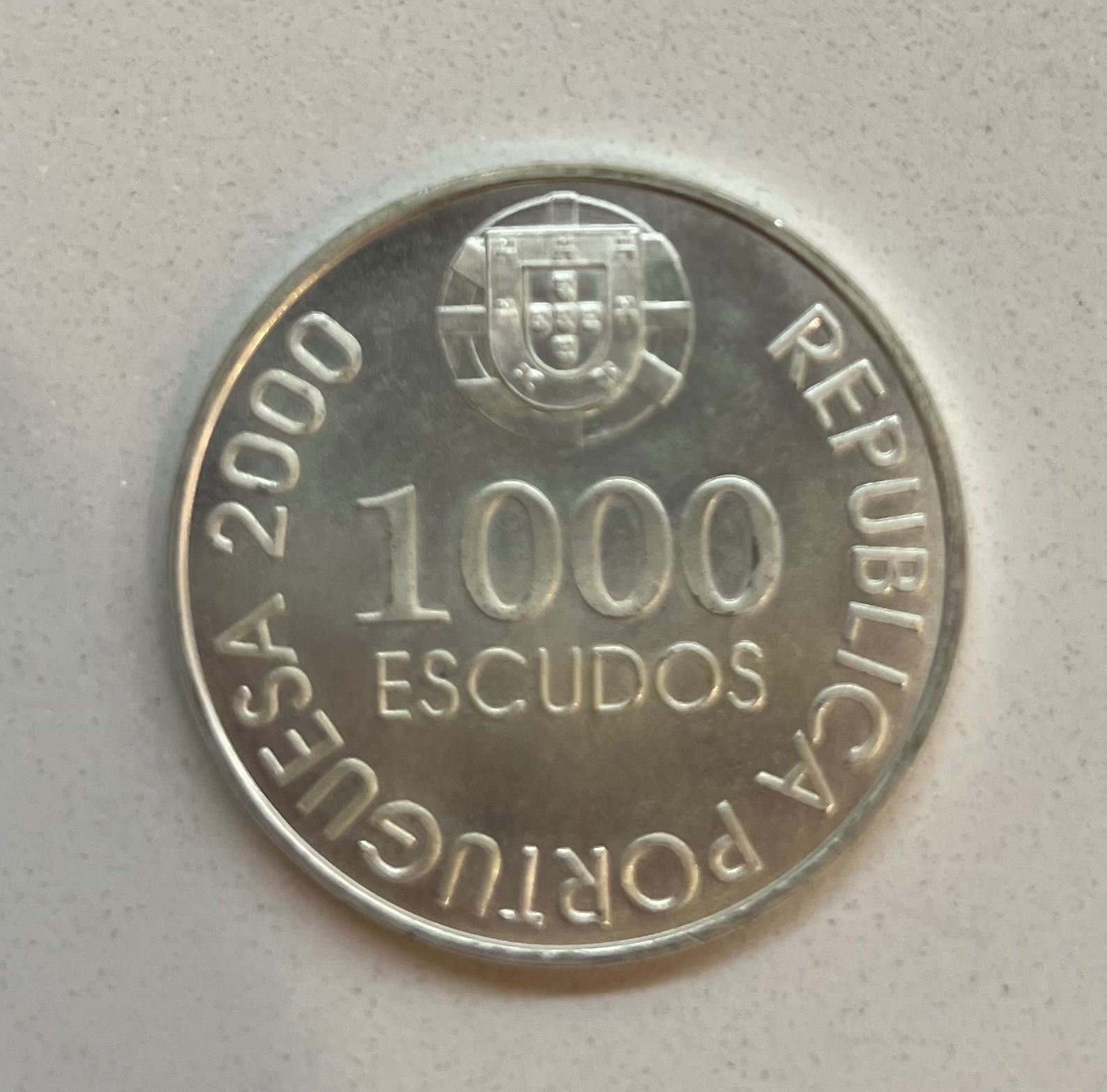 Moeda 1000 Escudos 2000 - João de Castro - Prata - Comemorativa