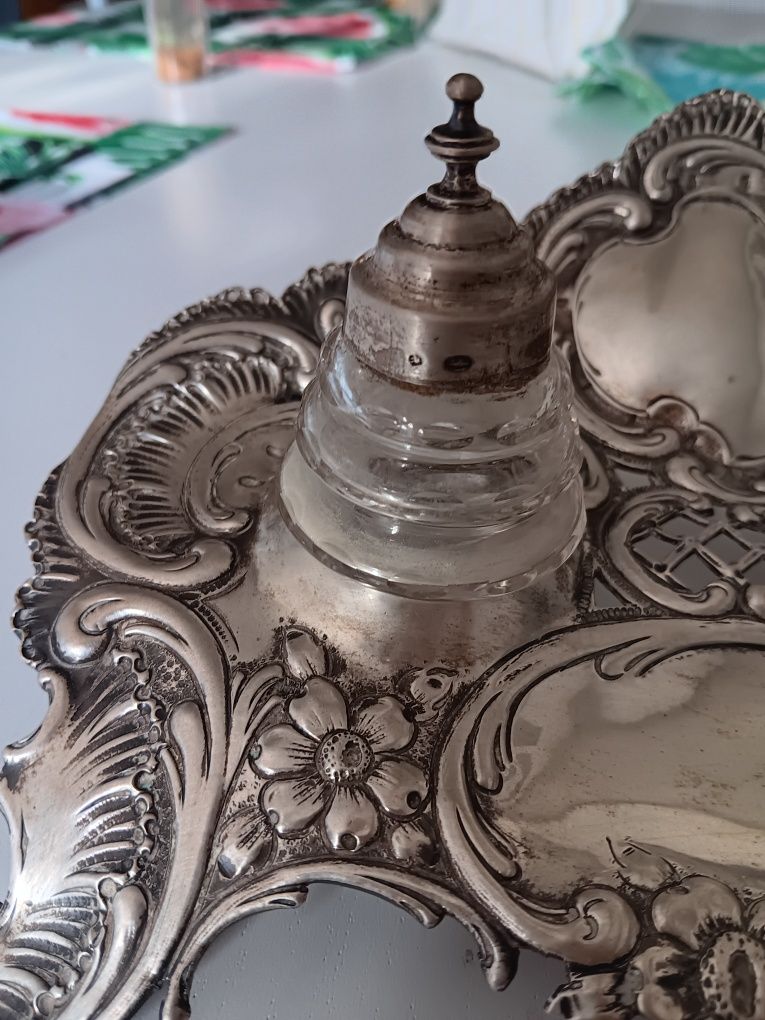 Tinteiro prata poruguesa muito antigo