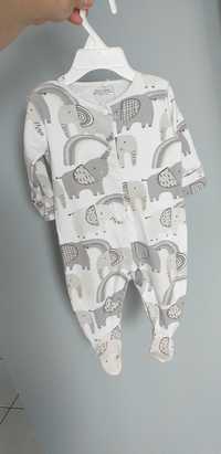 Pajac pajacyk piżama piżamka Next w słoniki słonie 62-68