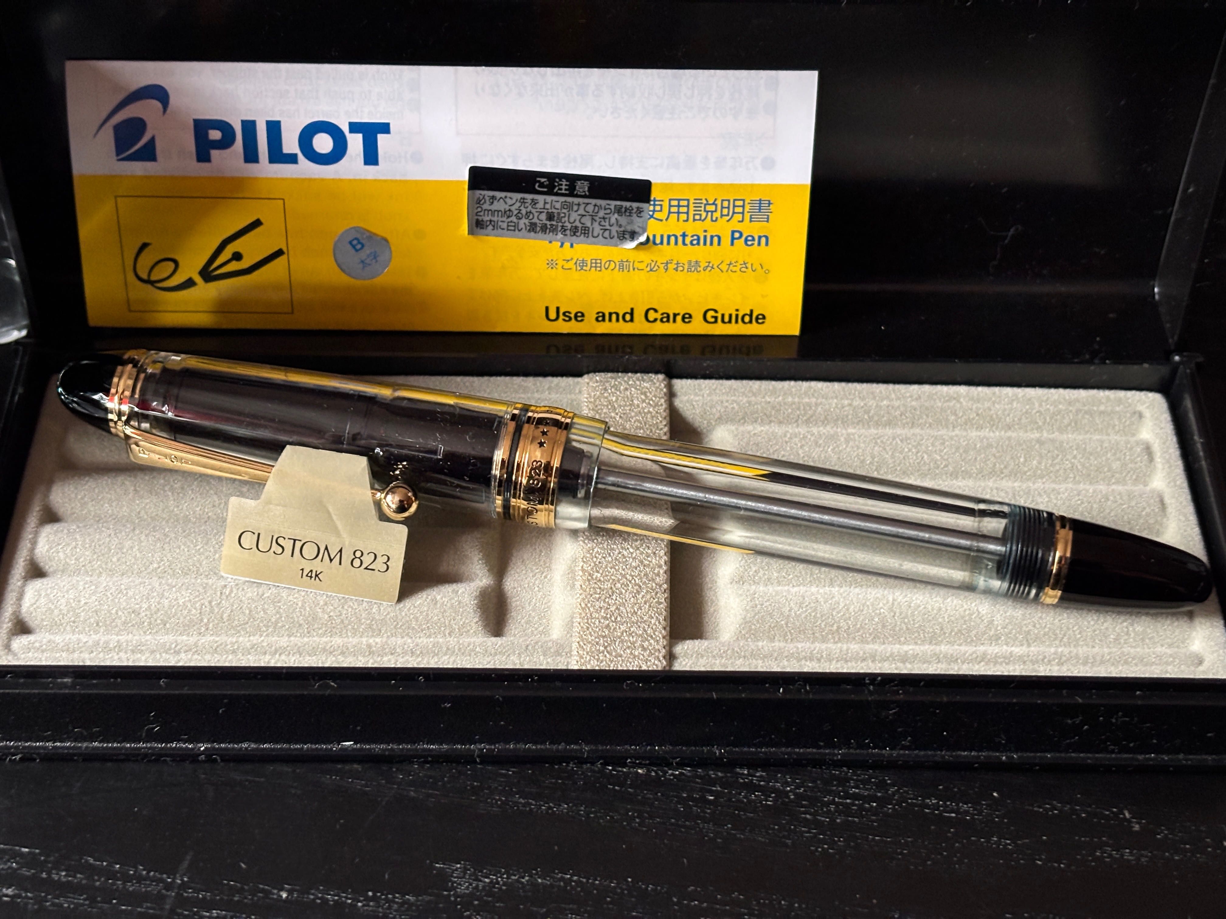 Pióro wieczne Pilot 823 “B” (niestandard. stalówka Pilota 18k) +2xatr.
