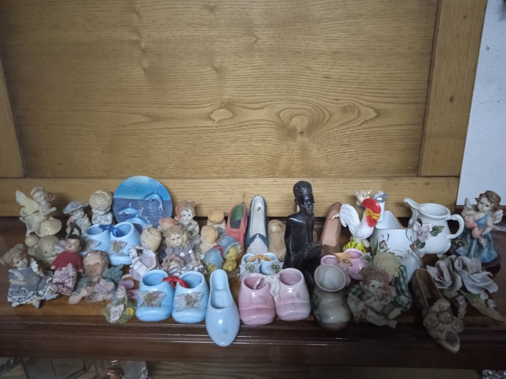 180 peças de louça pratos, travessas, copos e peças de decoração