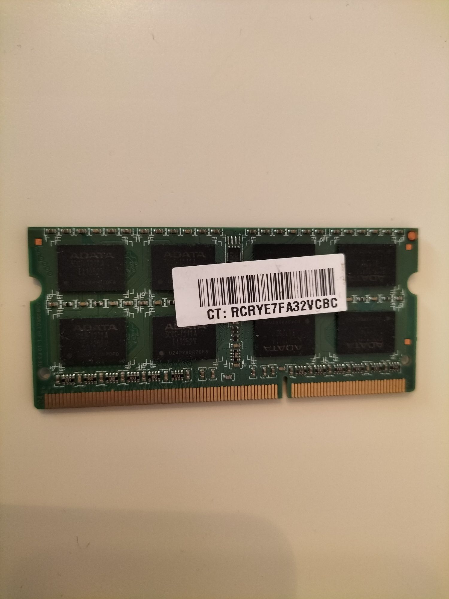 Оперативна пам`ять ADATA DDR3 4GB SO-DIMM 1.35V 1Rx8 PC3 12800S 1600mH