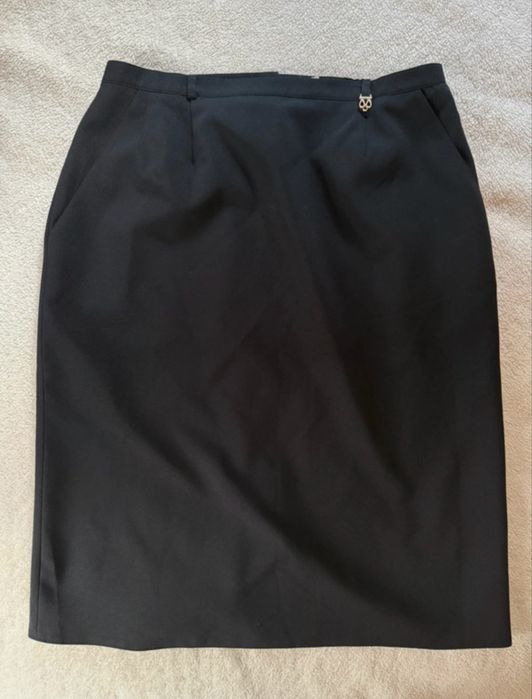 czarna spodnica midi vintage