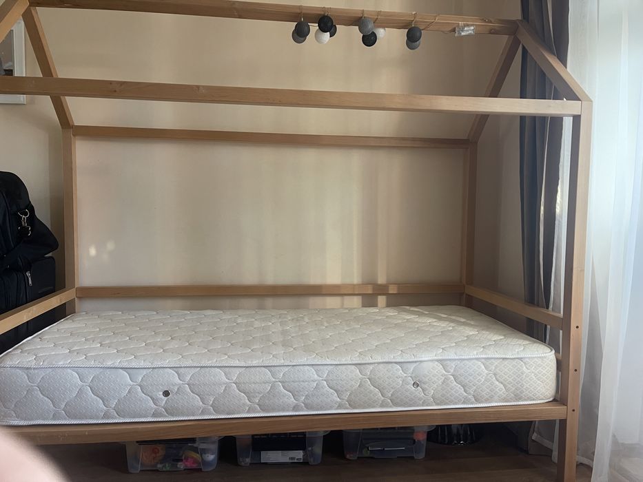 Кроватка домик ( ліжко ikea) матрац jusk 200*90