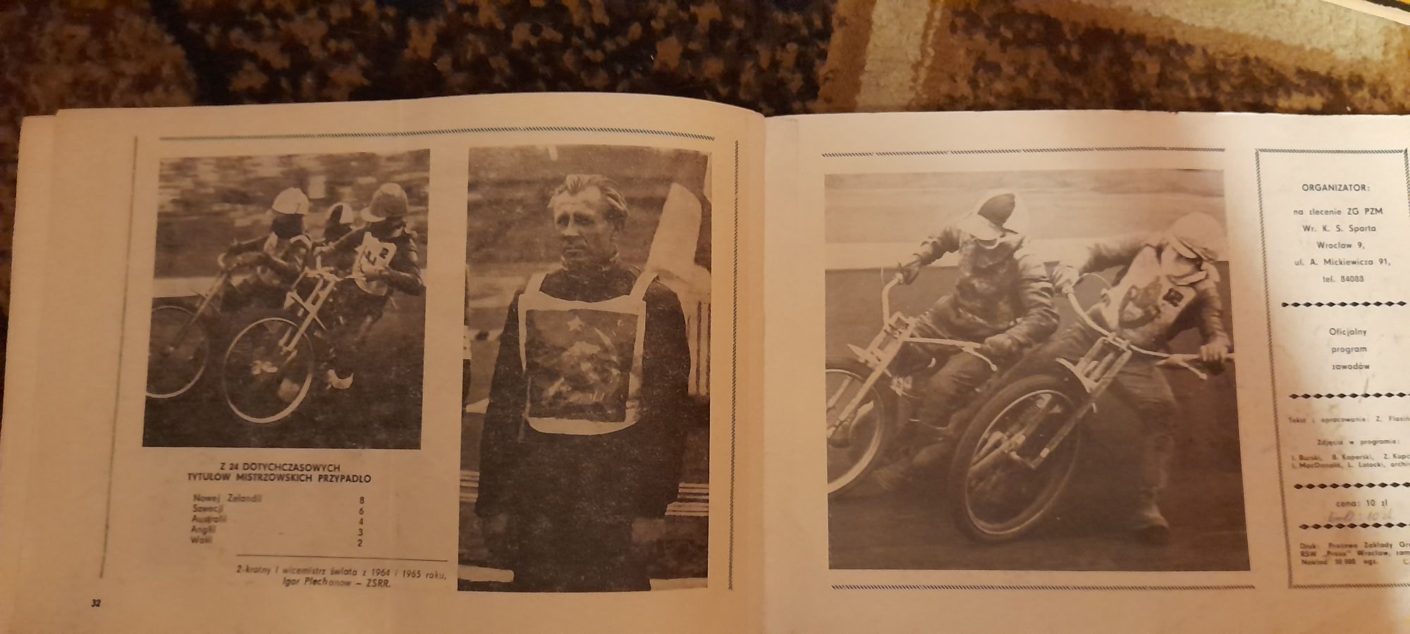 Finał Indywidualnych Mistrzostw Świata 1970 program