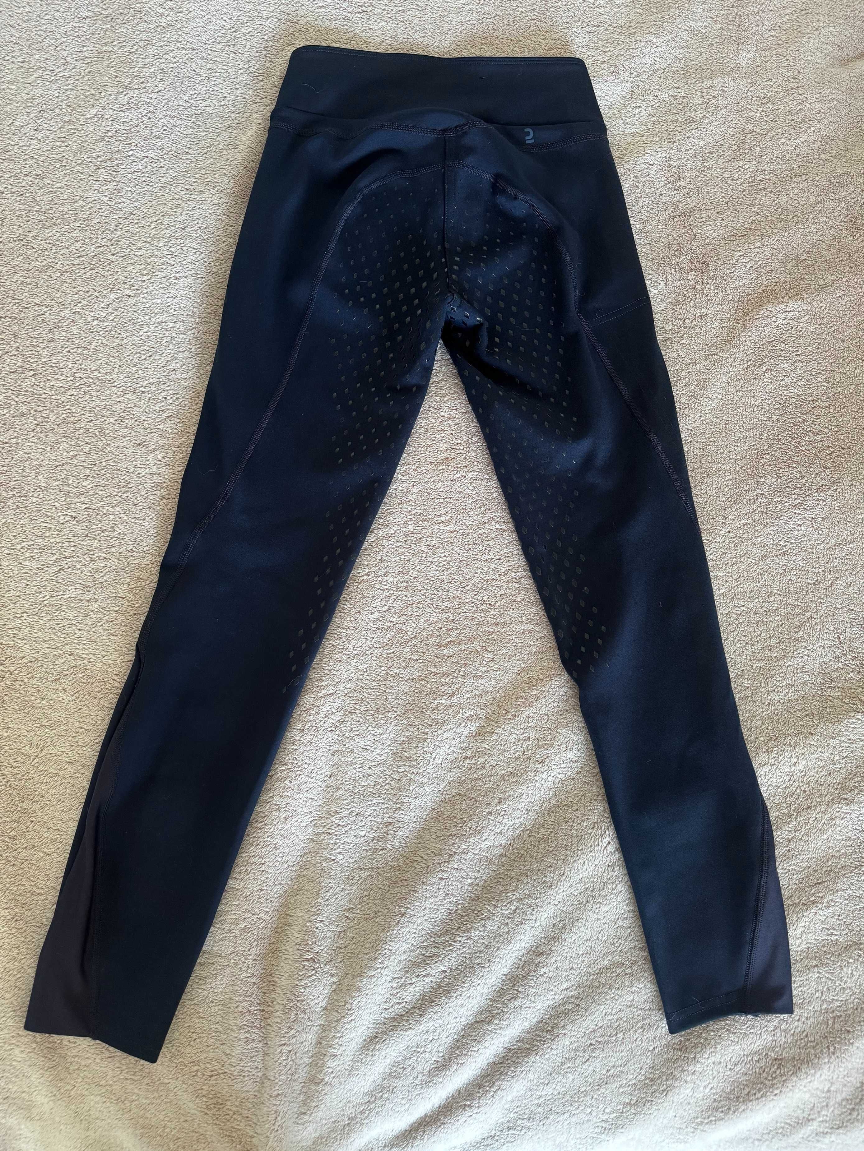 Legginsy jeździeckie damskie bryczesy Fouganza 500 XS