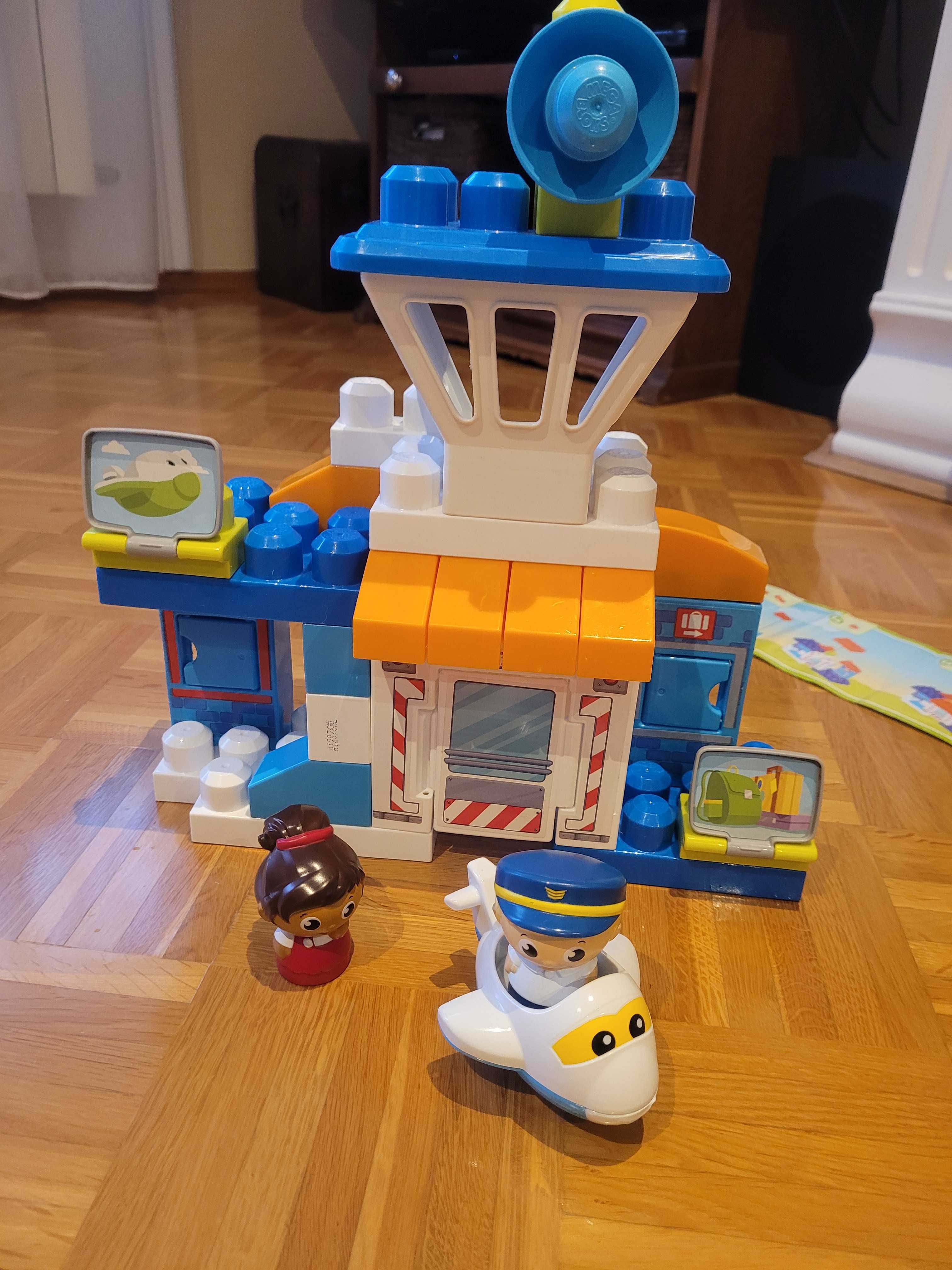 Pierwsze klocki- Mega Bloks , Fisher Price, lotnisko+2 samoloty gratis