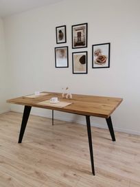 Stół dębowy-drewniany prostokątny-loft