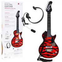 Elektryczna Gitara dla dzieci + Słuchawki z mikrofonem 3+ HK-9080B.CR