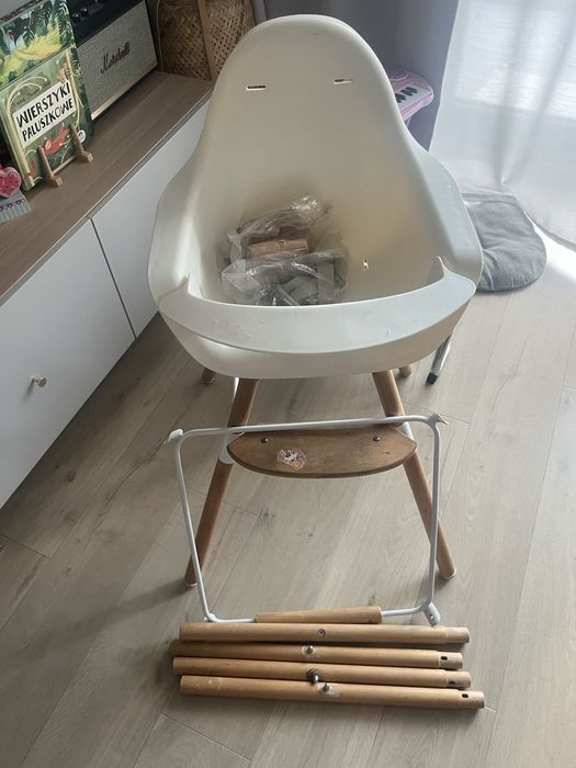 Krzesełko do karmienia dziecięce Evolu 2 drewniane