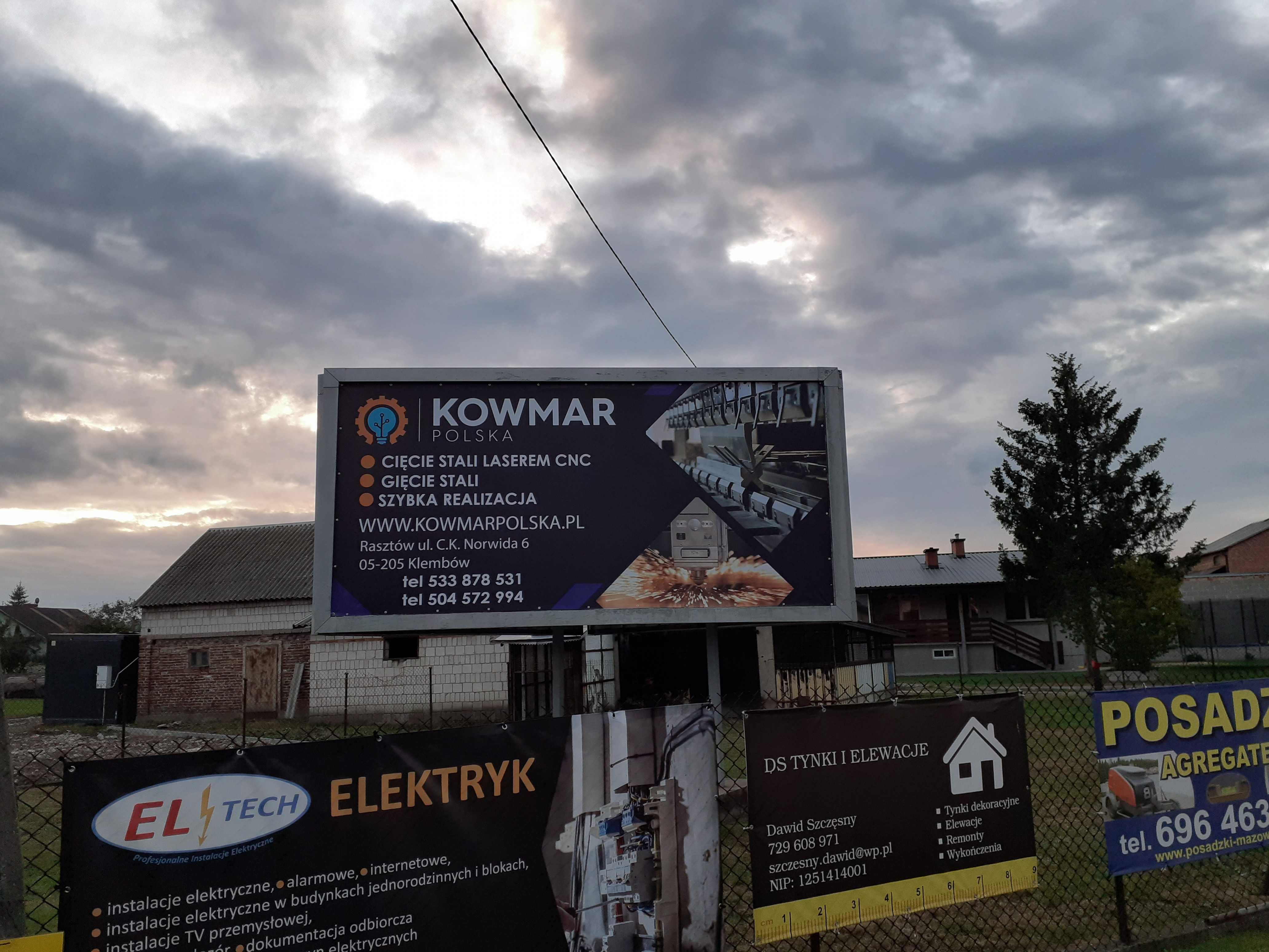 Tablica reklamowa/nośnik reklamowy/billboard/powierzchnia reklamowa