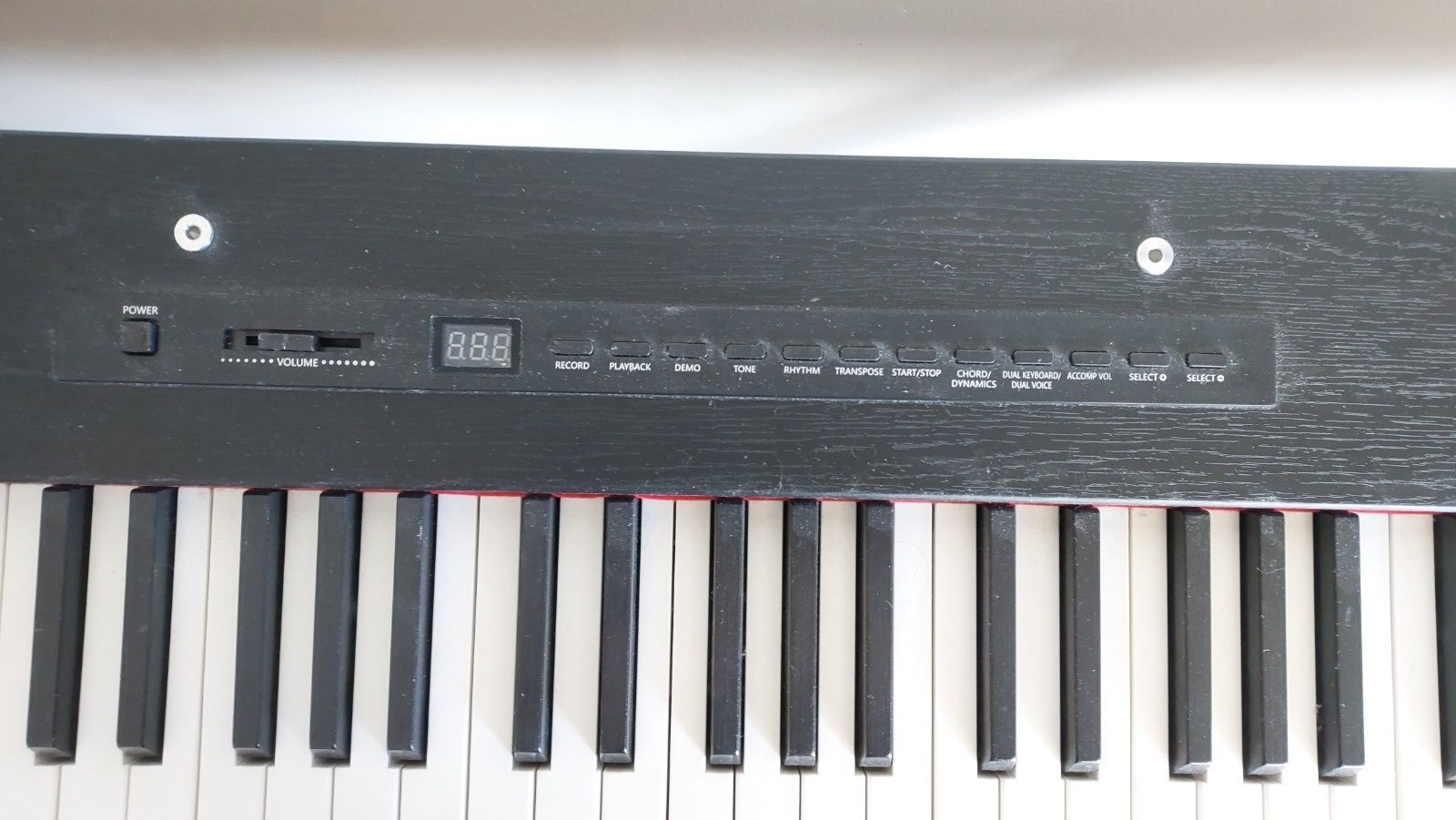 Piano de teclado portátil.
