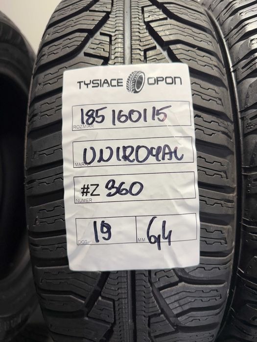 Opony Zimowe 185/60/15 Uniroyal MSPlus77 Komplet #Z360
