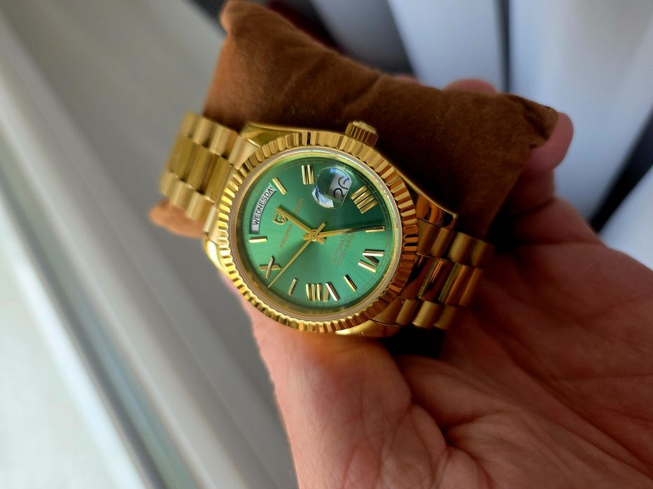 Zegarek PAGANI DESIGN – Złoty / Zielona tarcza – NOWY! Rolex Tanio !