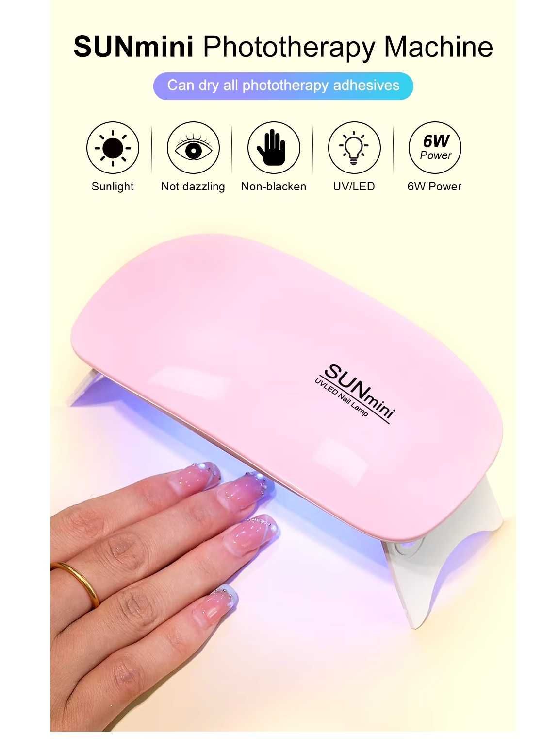 Suszarka Do Paznokci  6 LED Lampa UV do Manicure/NOWA