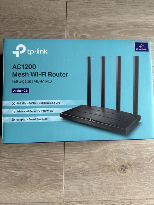 Tp-link AC1200 MESH Archer C6 MU-MIMO Gigabit WiFi Router