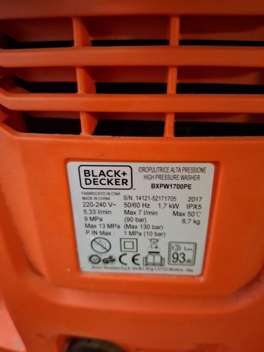 Myjka ciśnieniowa Black and Decker