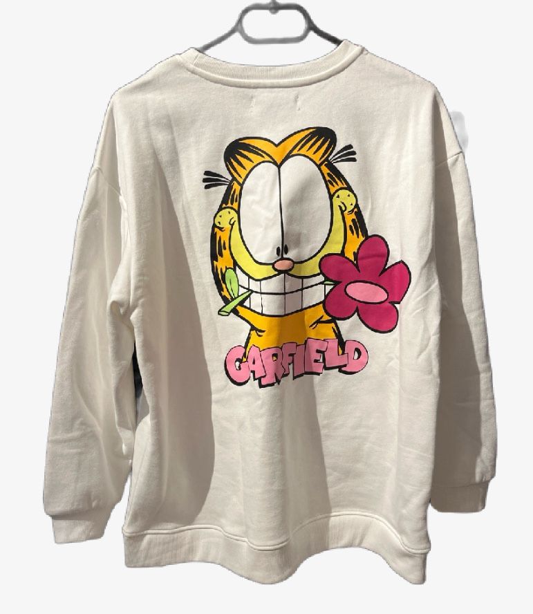 Bluza biała GARFIELD Sinsay rozmiar S damska