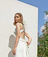 Suknia ślubna Amy Love minimalistyczna piękne plecy, dekolt V