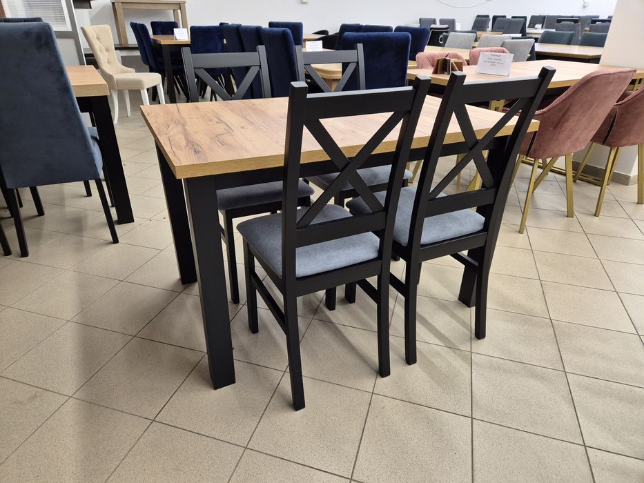 Nowy stół 120x80 dąb craft + 4 krzesła dostępny od ręki