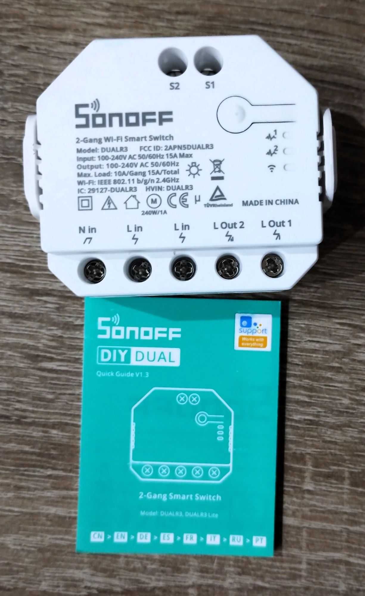 Sonoff DUAL R3 z monitorowaniem energii, 2 kanałowy sterownik