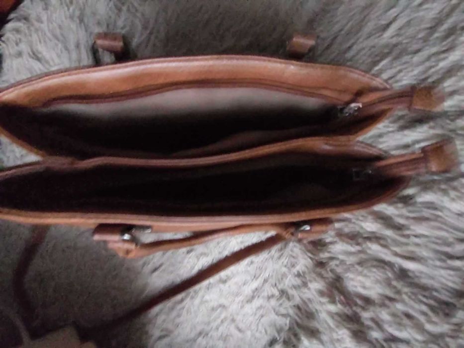 Duza brazowa wloska torebka j.nowa,tanio