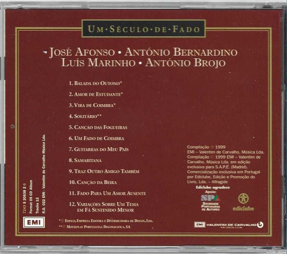 Um Século de Fado - - - - - ( Fado de Coimbra )	- - - - -				CD