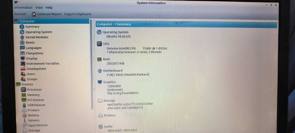 Computado portátil HP Compaq nc6400