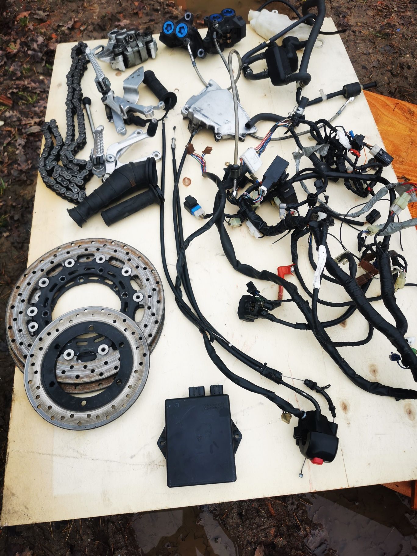 Zacisk tarcze wiązka czujnik yamaha r6 rj03 komputer set części