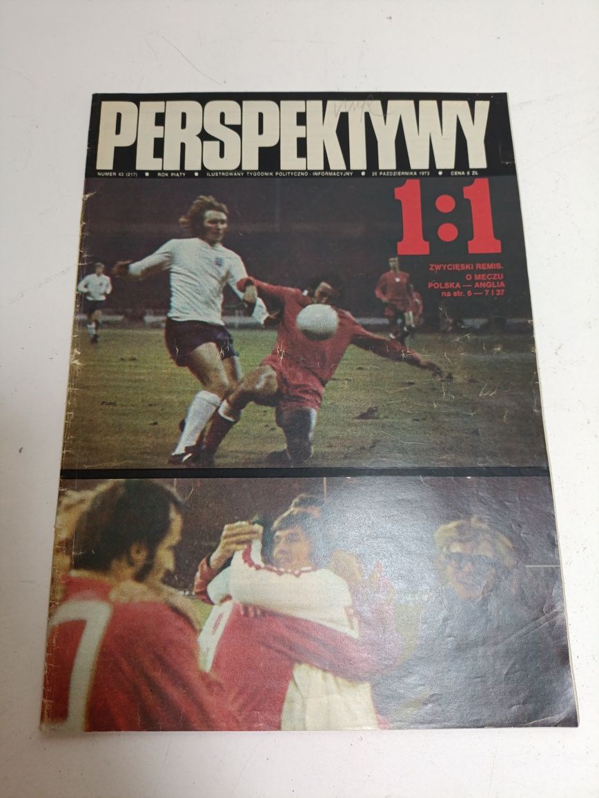 Perspektywy stare gazety czasopisma 1973 nr 43 mecz Polska Anglia 1:1