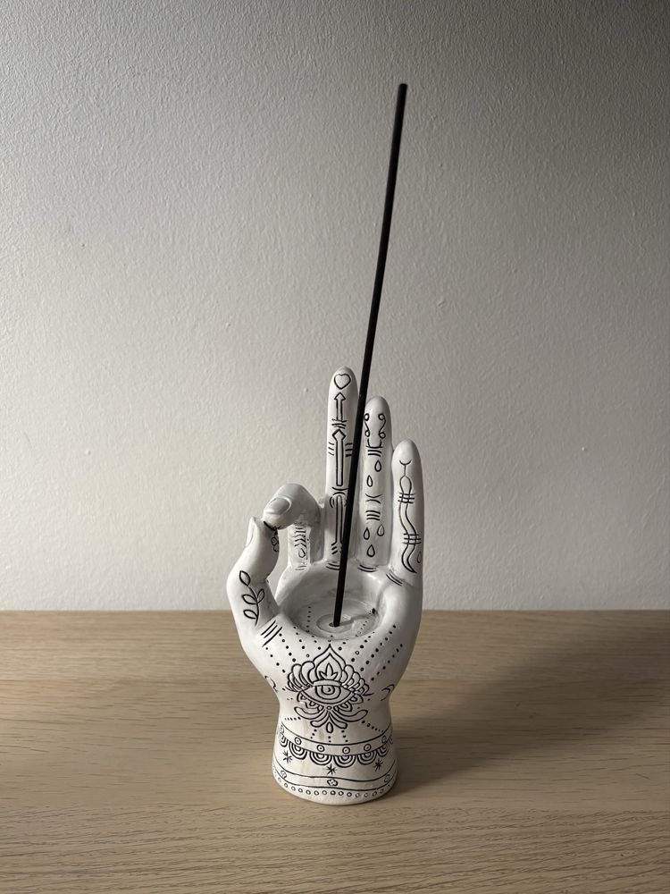 Świecznik stojak na świeczkę tealight kadzidło kadzidełko Budda boho