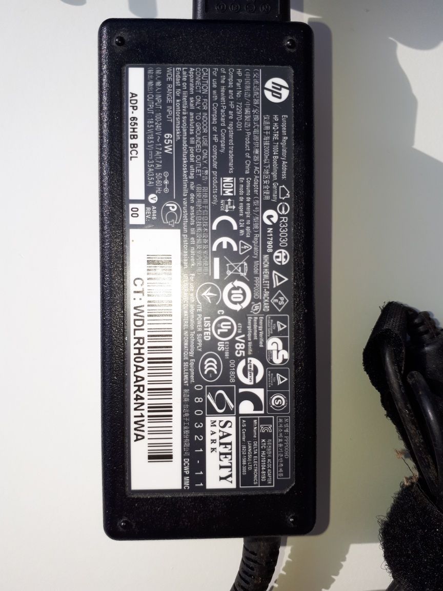 Zasilacz HP 65W 18,5V HP MSI oryginał MAM wszystkie rodzaje zasilaczy