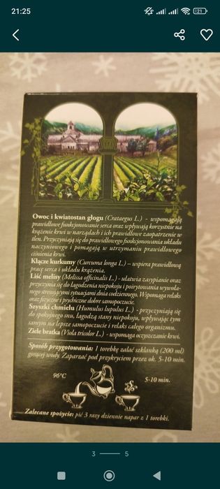 Herbata na ciśnienie Mnichów ziołowo - owocowa 5x20