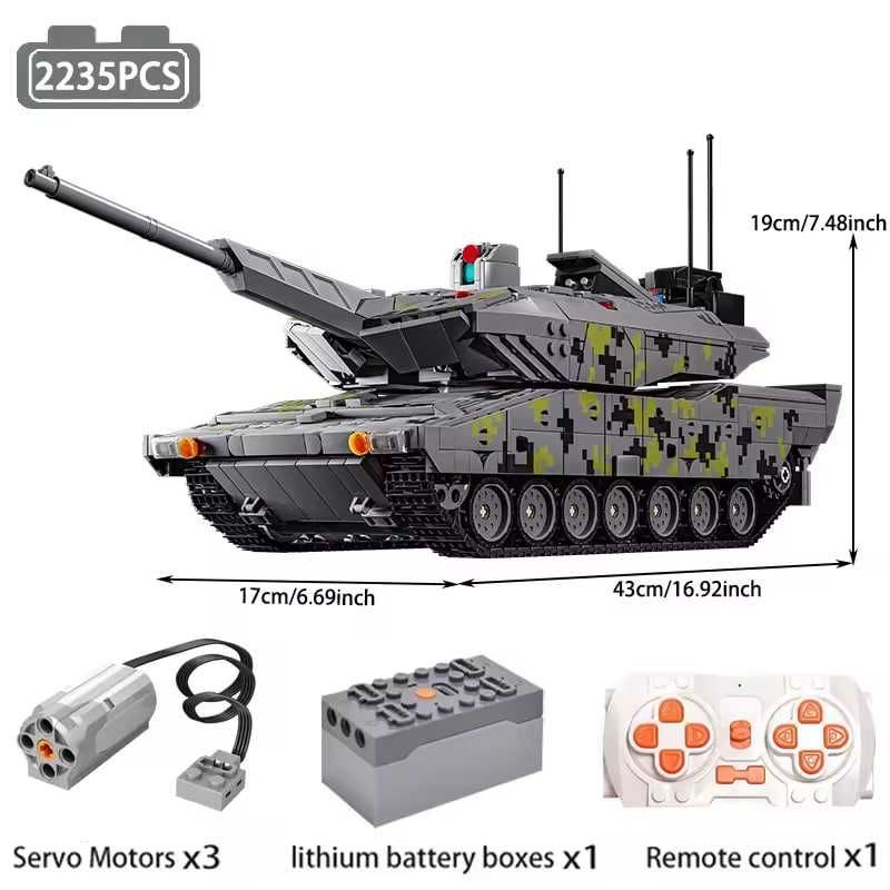 ‼️На радіокеруванні ‼️2235 деталей‼️Танк KF51 PATNTHER ‼️У коробці