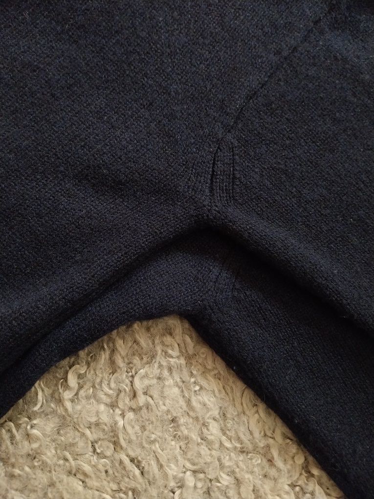Massimo Dutti granatowy sweter damski kaszmir z wełną L