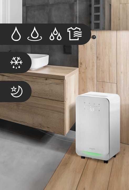 WYDAJNY Osuszacz Powietrza WIFI automatyczny pochłaniacz wilgoci 12L