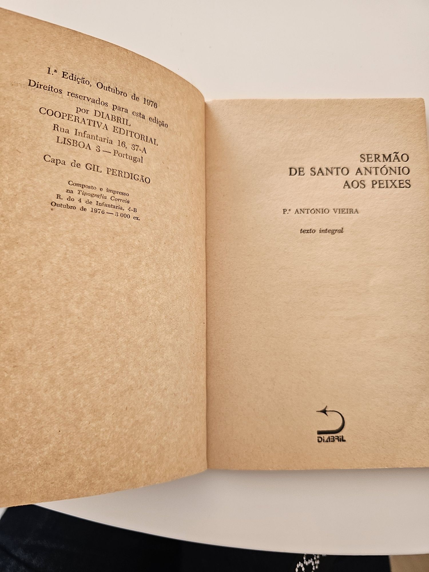 Livro de Sermão de Santo António aos peixes (1a edição)