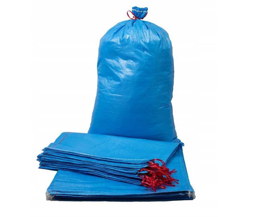 Mocne Worki worek PP na wegiel gruz zboze z zaciągiem 30kg 100szt