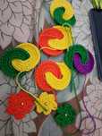 Aplicações feitas em crochet