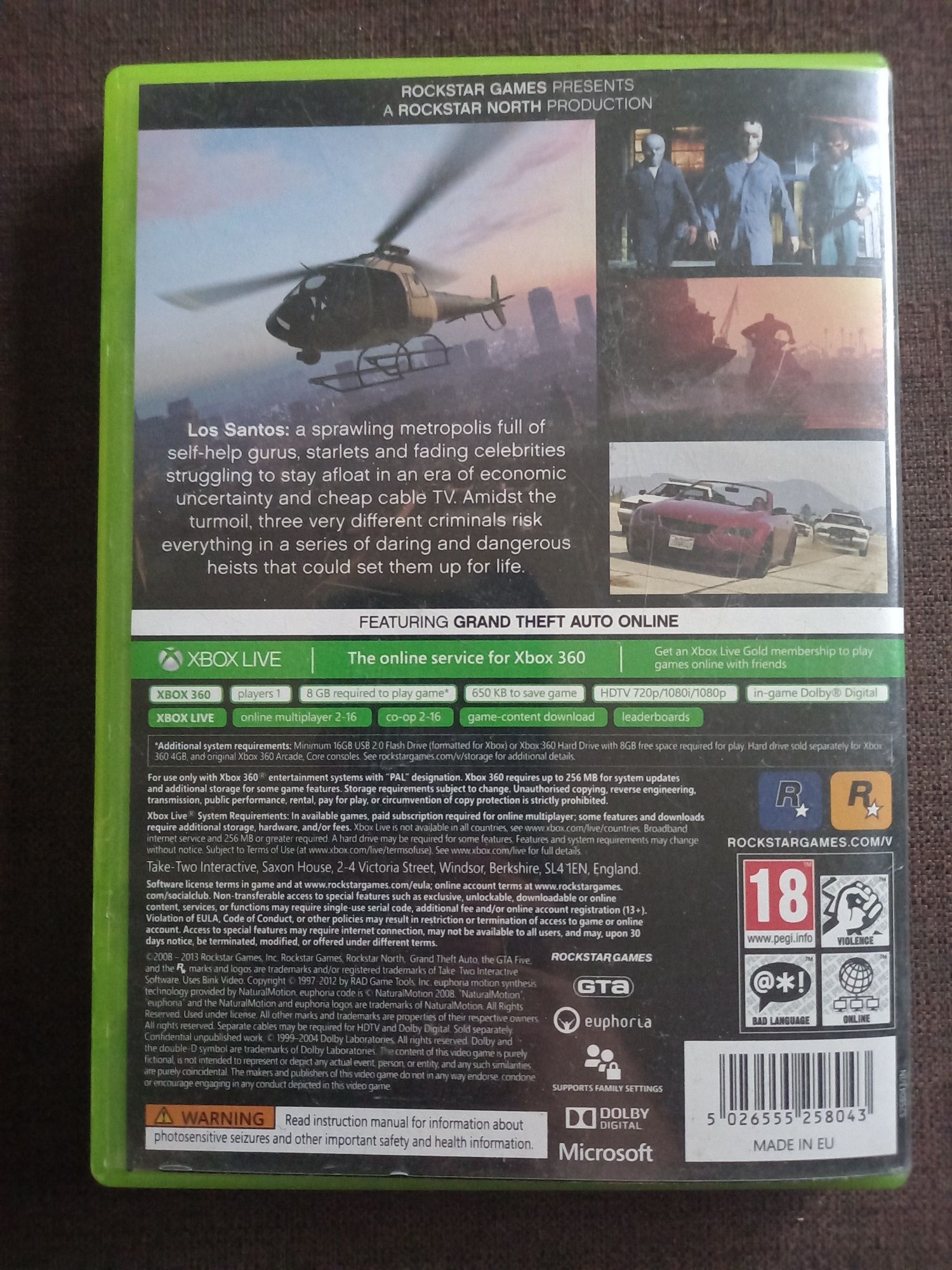 Gra GTA5 na konsolę xbox 360 Grand Theft Auto Gta 5