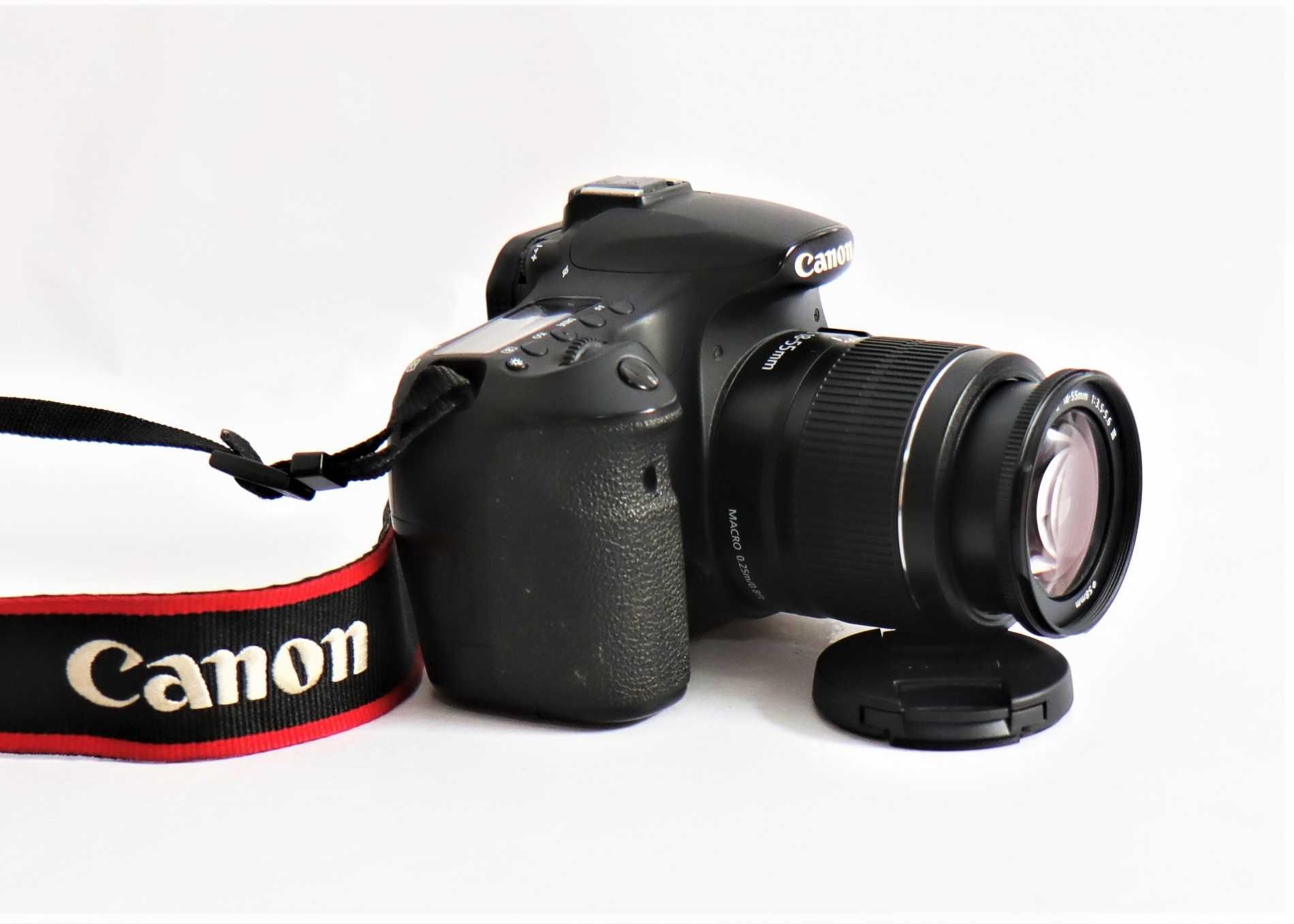 Canon 60D com lente Canon 18-55mm máquina fotográfica digital reflex