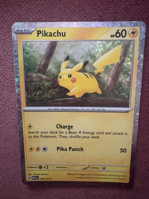 Karta Pikachu Nintendo Game Freak