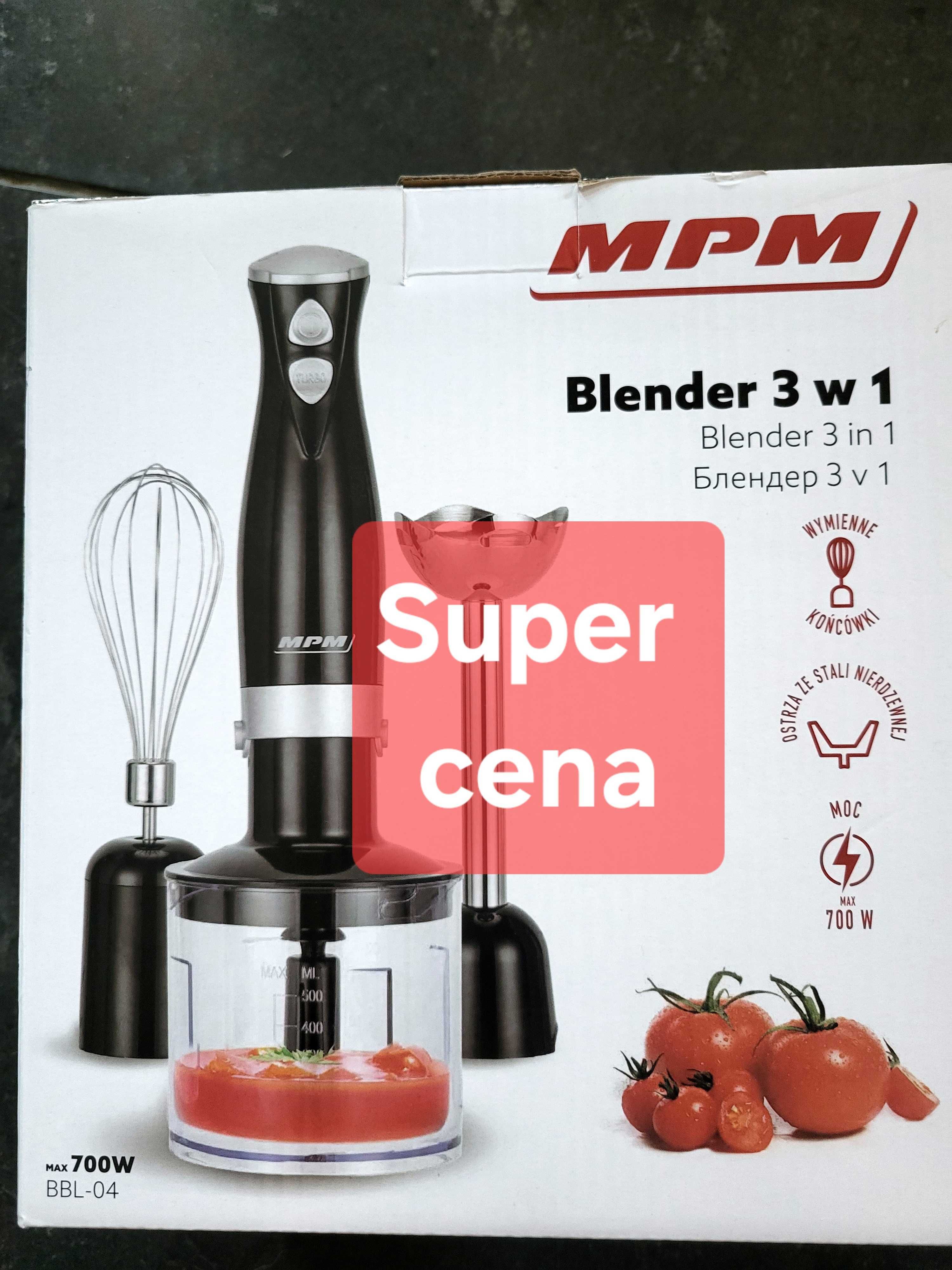 Blender 3w1 MPM siekanie, miksowanie, rozdrabnianie/ moc 700 W