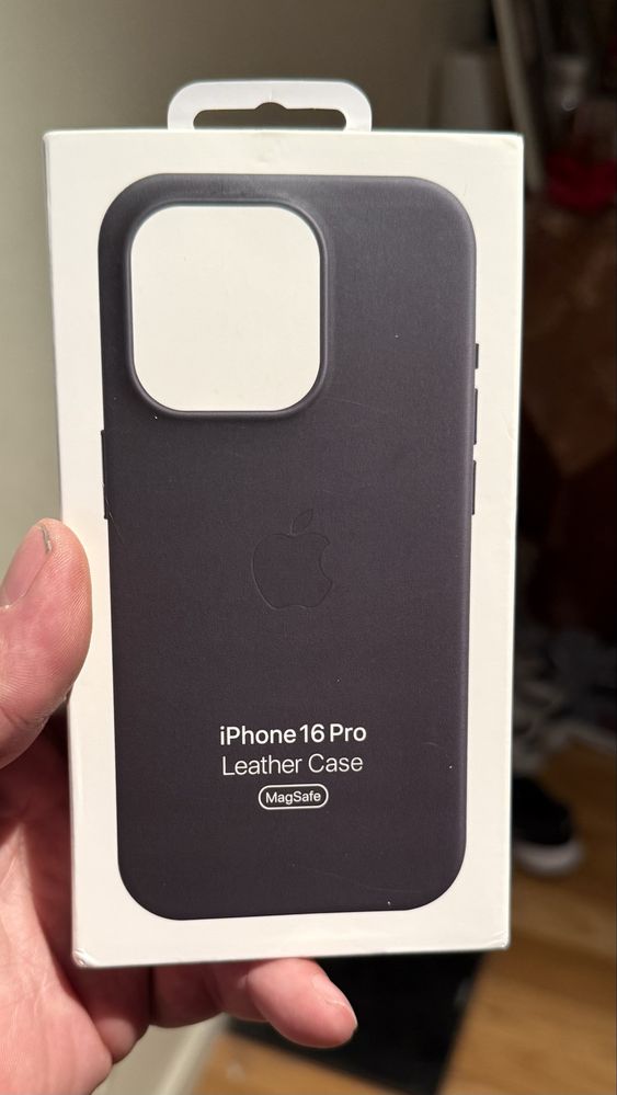 capa em couro para iphone 16 pro original
