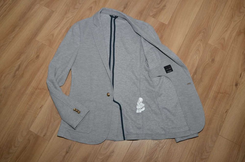 Marynarka męska szara siwa ZARA r.M casualowa elegancka