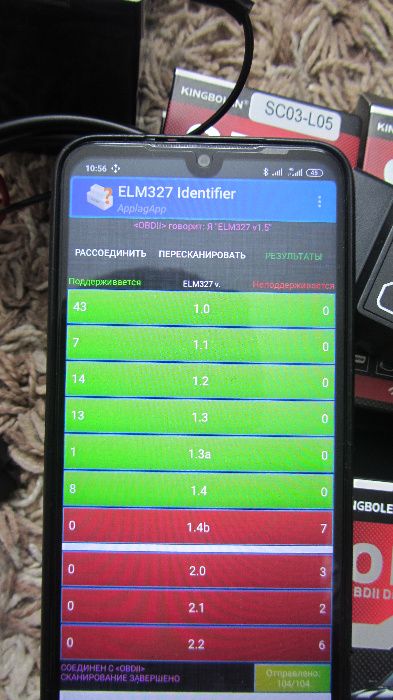 Авто сканер обд ЕЛМ 327 V1.5  Вайфай с чипом PIC18F25K80 WiFi